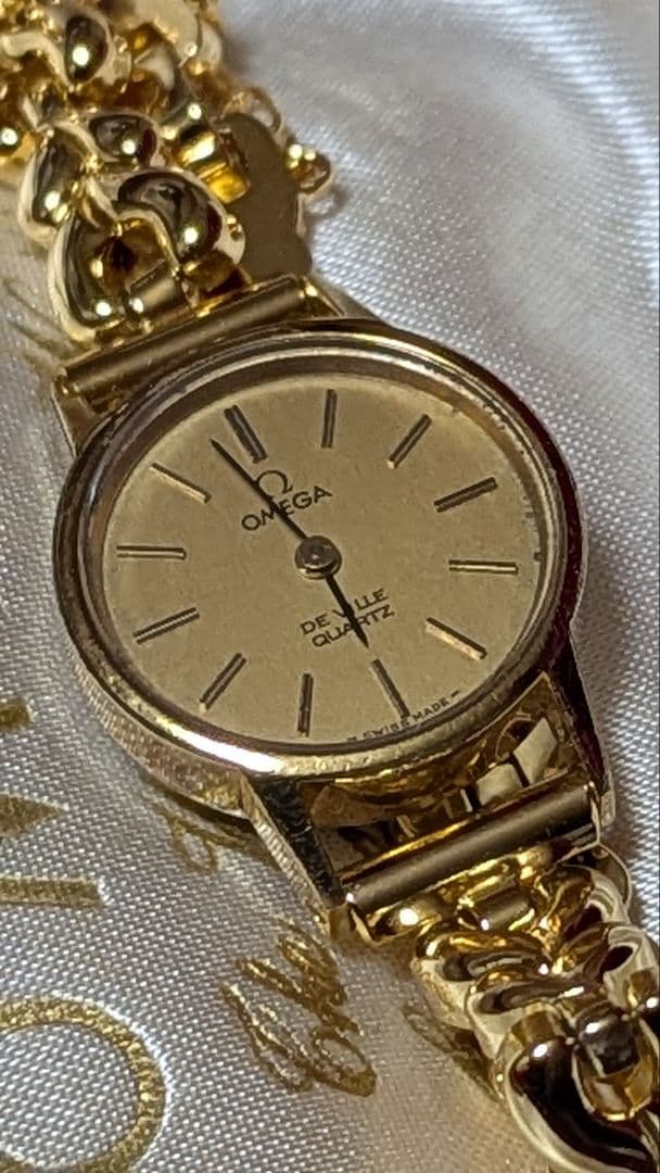 ☆最終超特価☆OMEGA 腕時計　オメガデヴィル本物　電池ブレス新品稼働品　綺麗