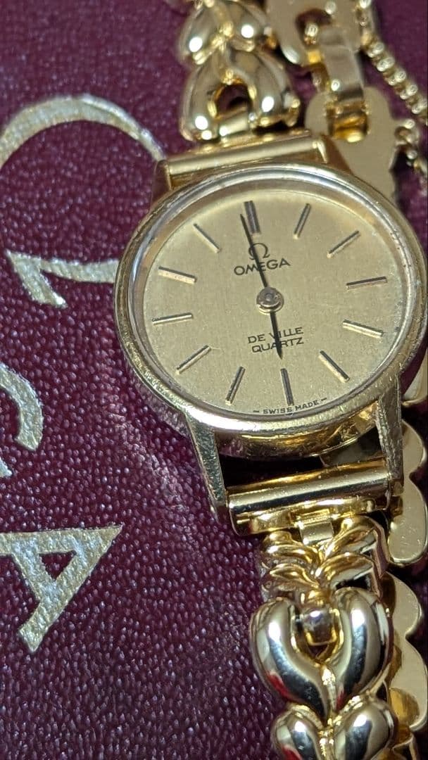 ☆最終超特価☆OMEGA 腕時計　オメガデヴィル本物　電池ブレス新品稼働品　綺麗