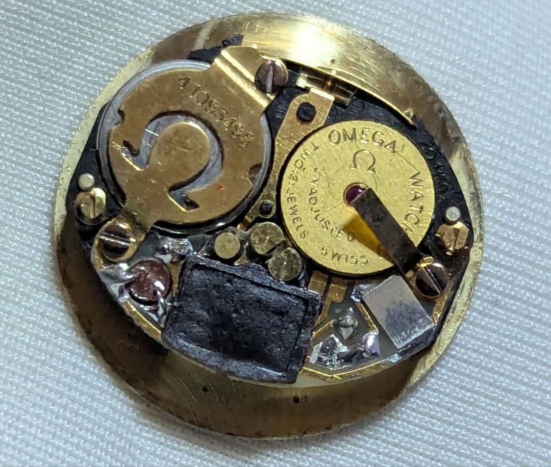 ☆最終超特価☆OMEGA 腕時計　オメガデヴィル本物　電池ブレス新品稼働品　綺麗