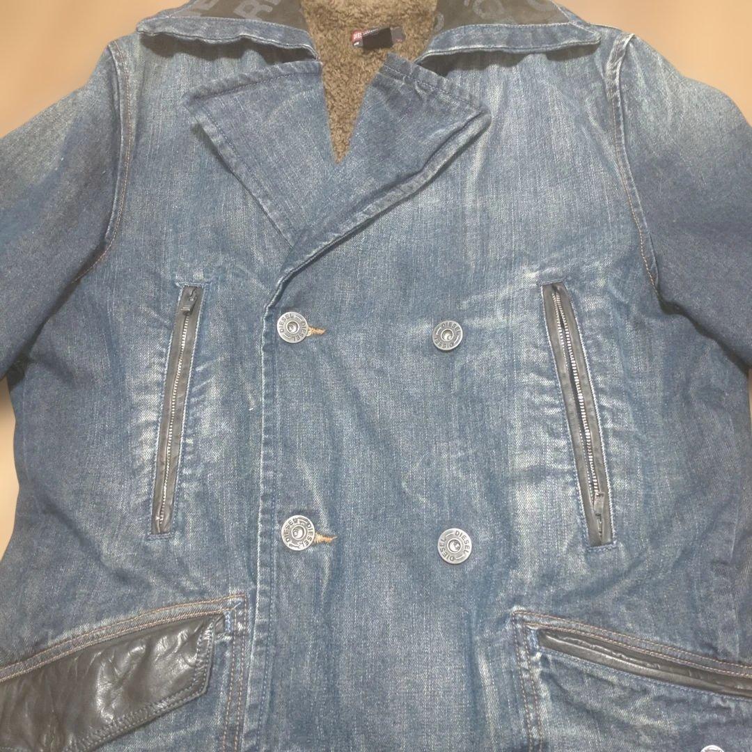 【美品 】ディーゼル DIESELデニムジャケットコート裏ボアレザー 値下げ可能