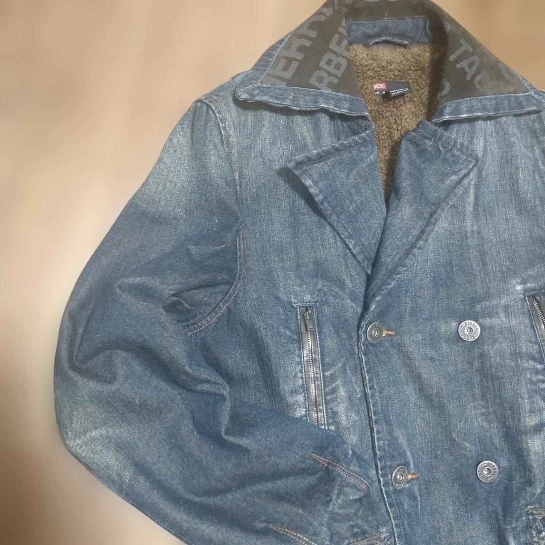【美品 】ディーゼル DIESELデニムジャケットコート裏ボアレザー 値下げ可能