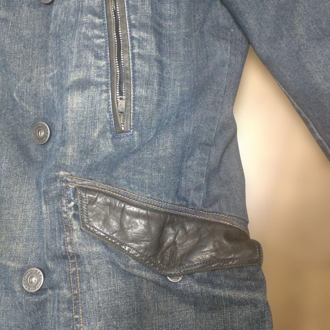 【美品 】ディーゼル DIESELデニムジャケットコート裏ボアレザー 値下げ可能
