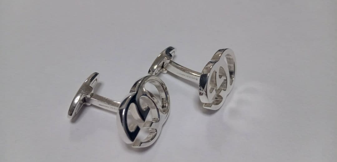 GUCCI グッチ インターロッキング カフス カフリンクス シルバー　GG
