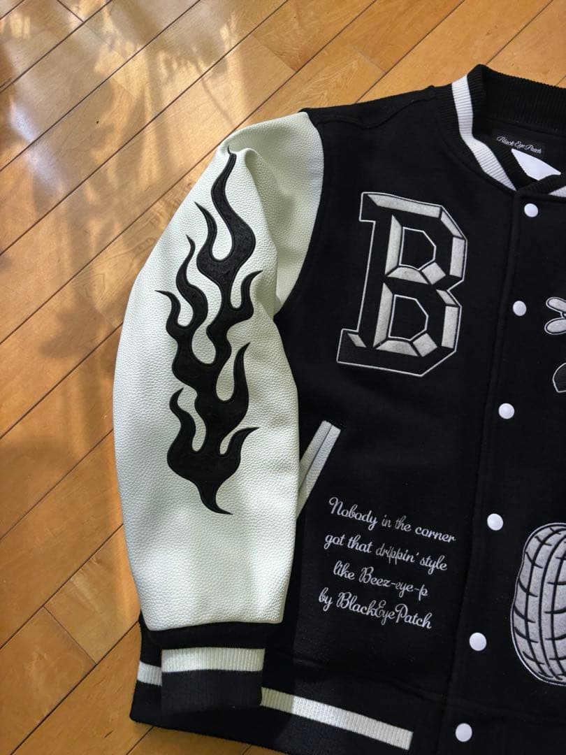 Black Eye Patch スタジャン M ブラック/ホワイト