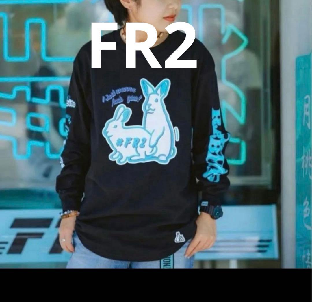 FR2 Playing rabbits 沖縄限定　月桃　ロンT ブラック　M
