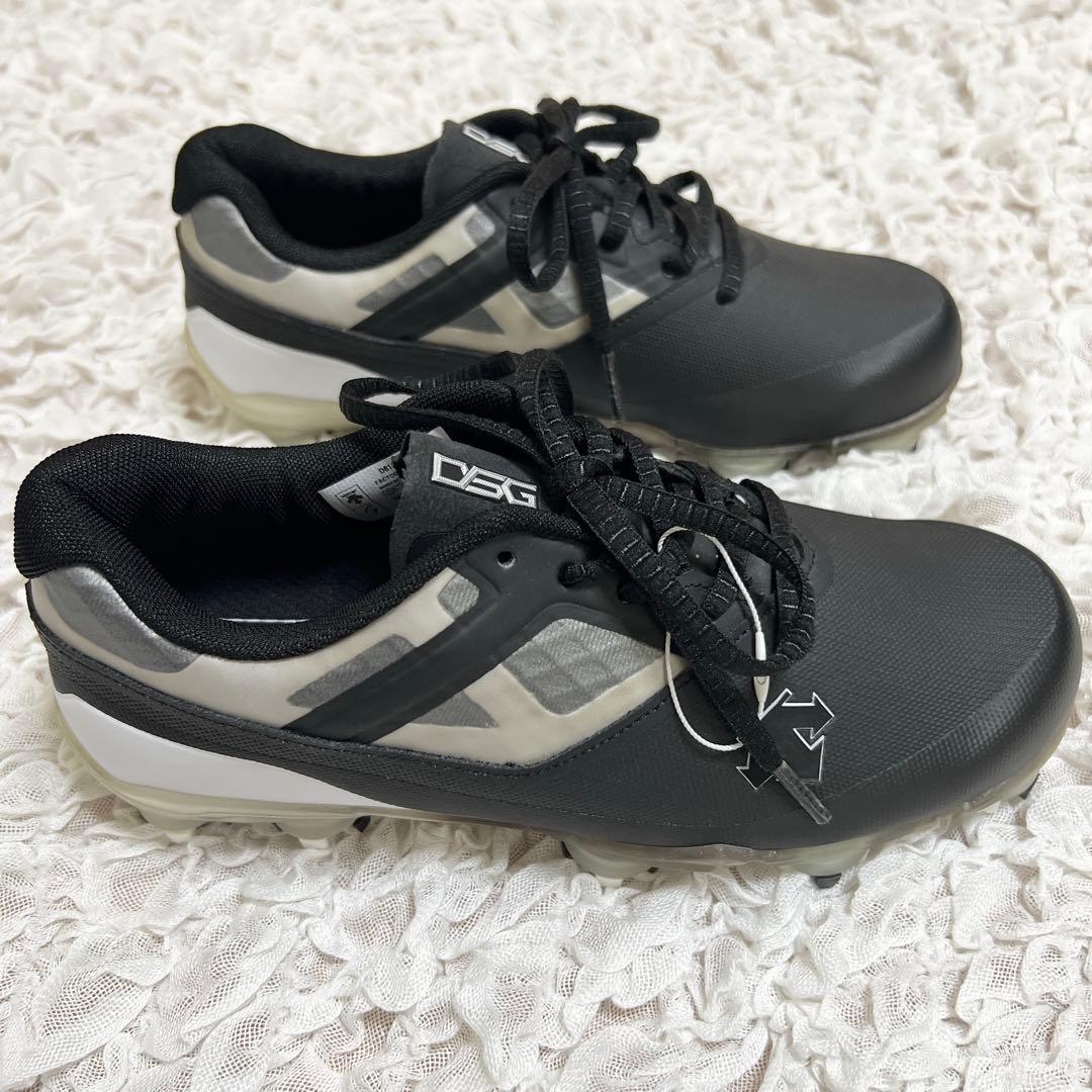 【お値下げ歓迎、即日発送】デサントゴルフ　スパイク　新品未使用　ブラック23cm