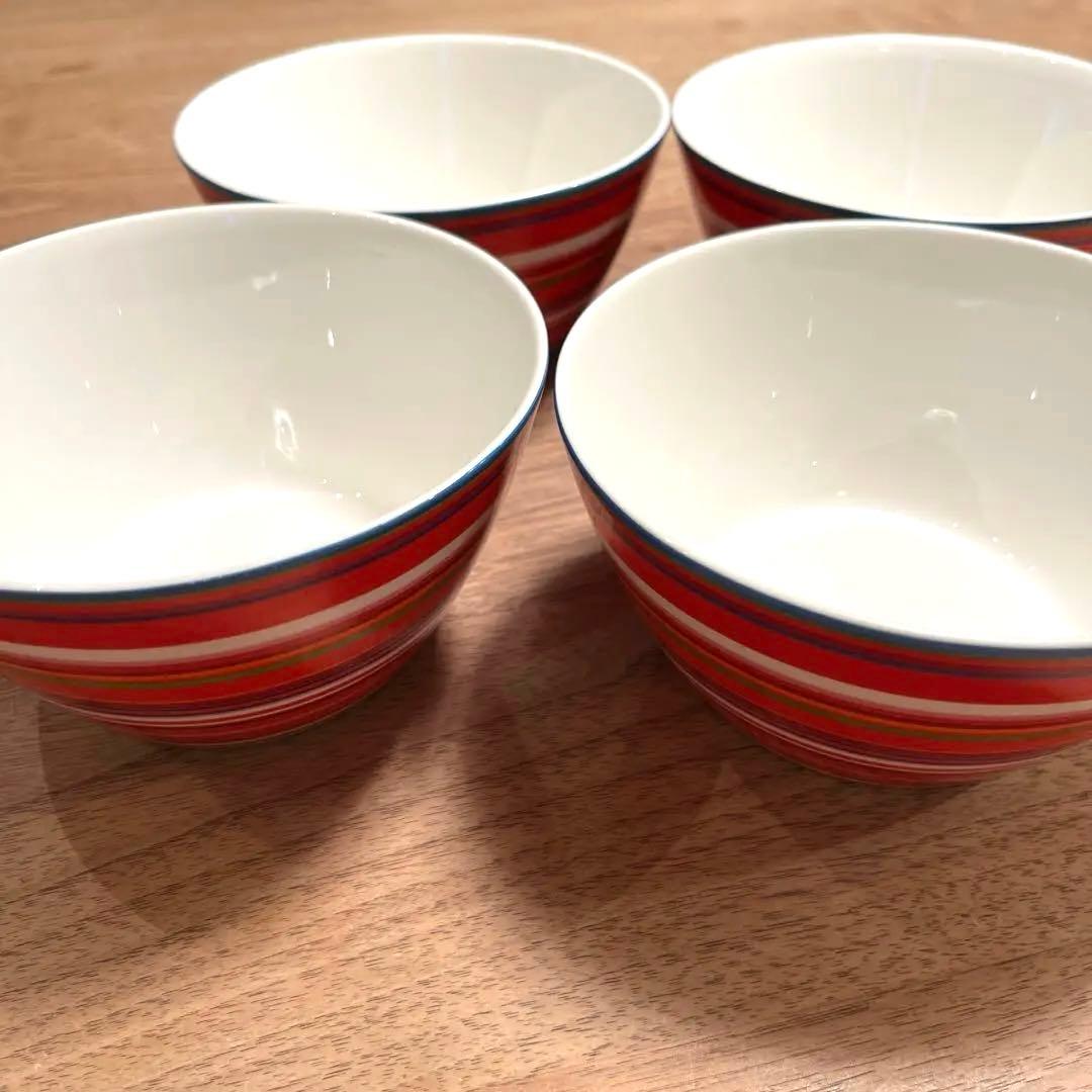 【廃盤】イッタラ  オリゴ Origo レッド ボウル４個