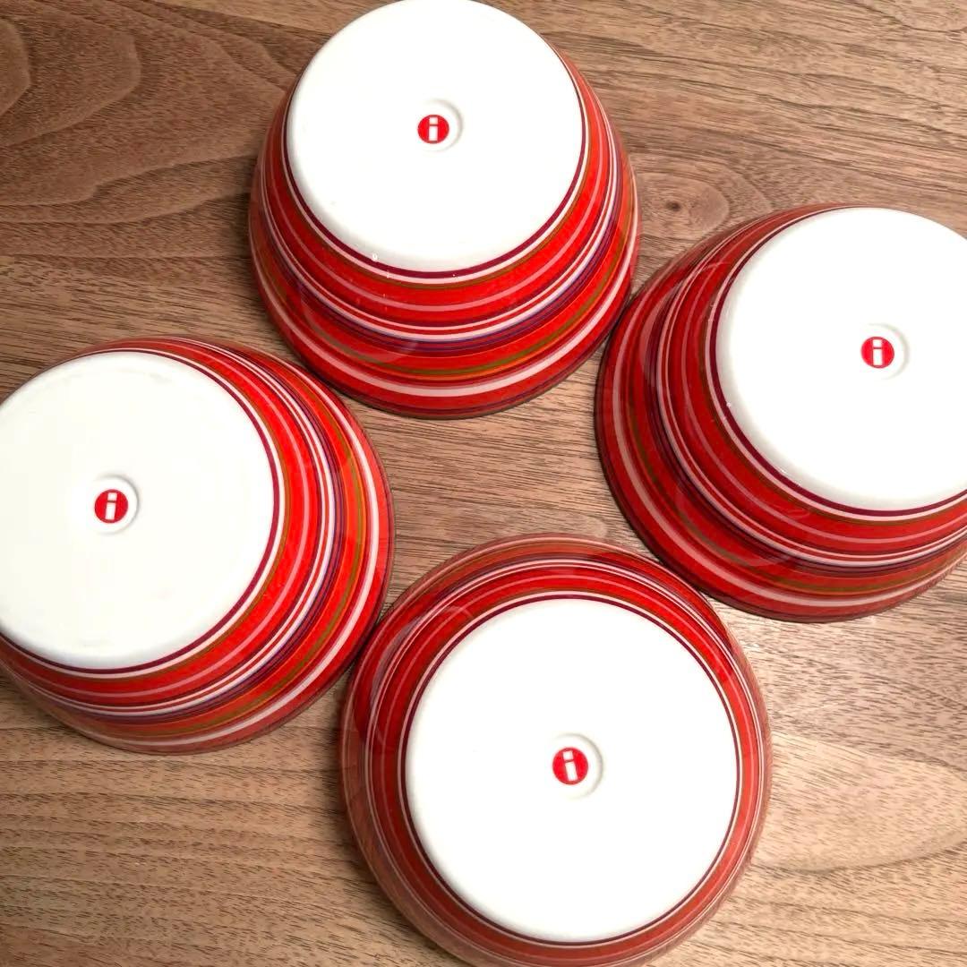 【廃盤】イッタラ  オリゴ Origo レッド ボウル４個