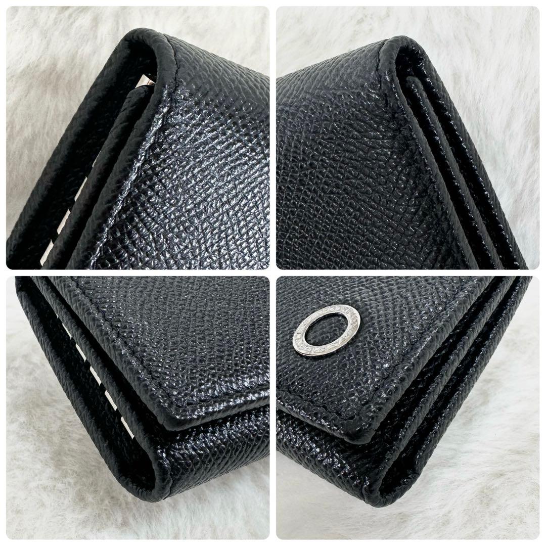 未使用級✨BVLGARI　ブルガリ　キーケース　6連　BB MAN　レザー　黒