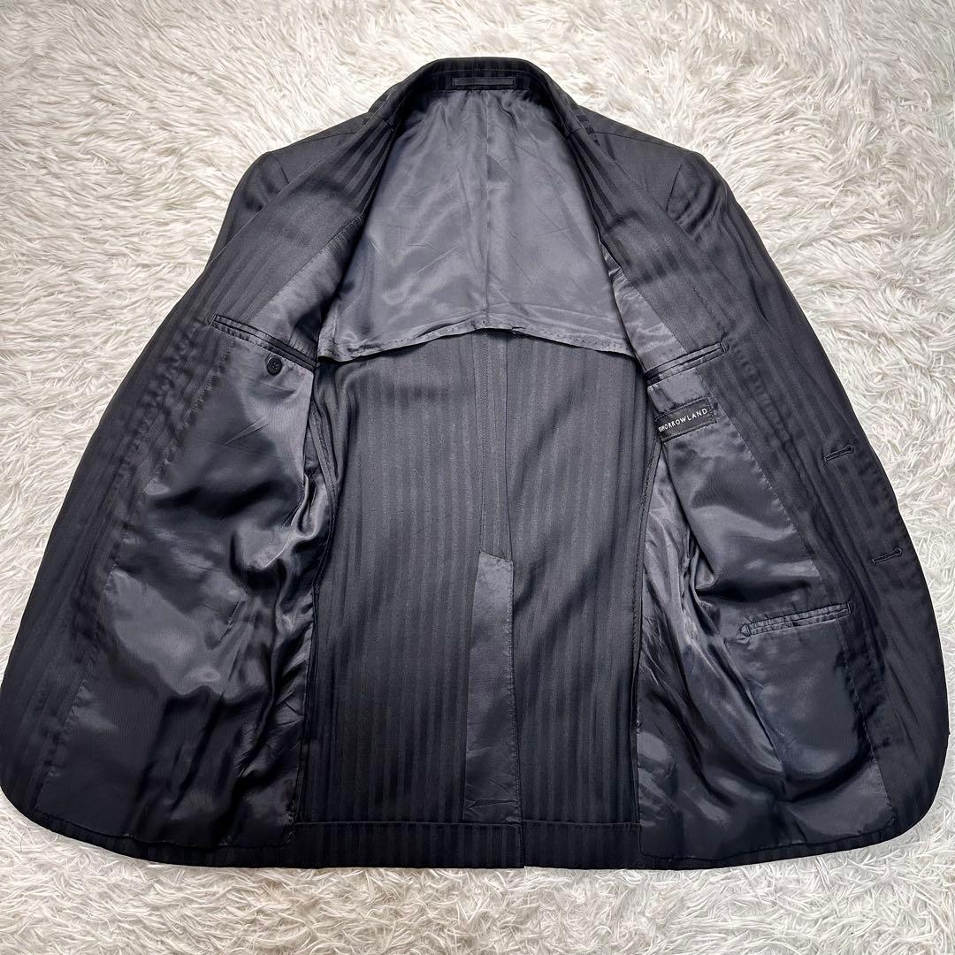 専用 未使用級 トゥモローランド シルク4割 光沢 ストライプ セットアップ44