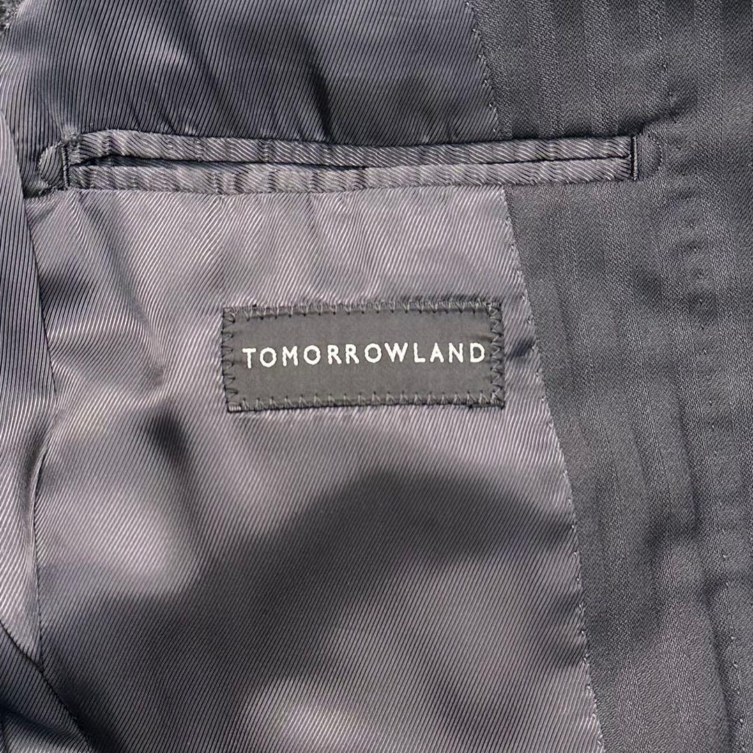 専用 未使用級 トゥモローランド シルク4割 光沢 ストライプ セットアップ44