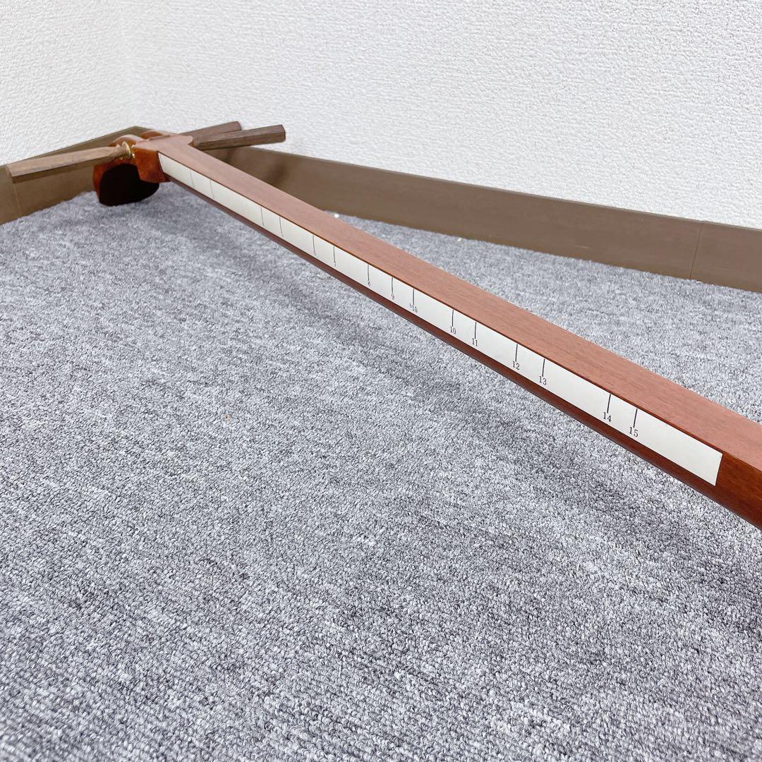 三味線　花梨　延棹　丸打胴　中棹　角胸　正寸　人工皮