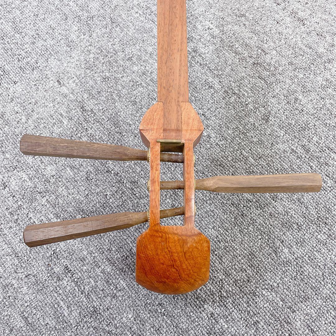 三味線　花梨　延棹　丸打胴　中棹　角胸　正寸　人工皮