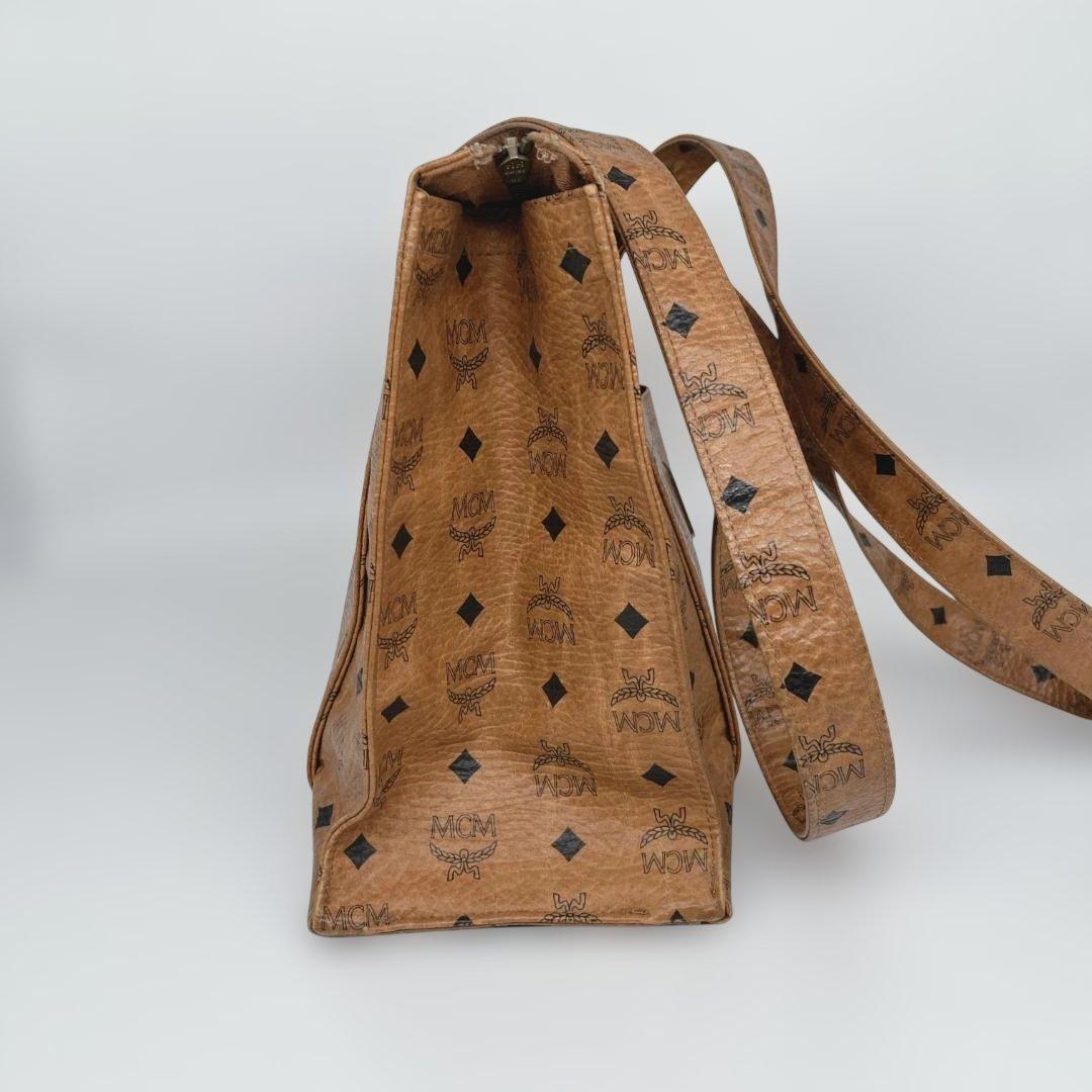 MCM エムシーエム　ヴィセトス柄トートバッグ　肩掛け　レザー