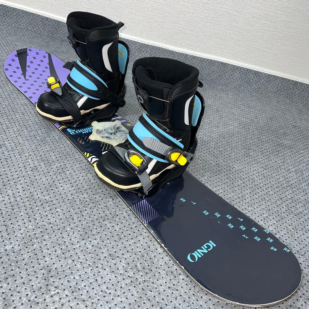 使用感あり キッズスノーボード 110cm IGNIO＋バイン＋ダイヤルブーツ