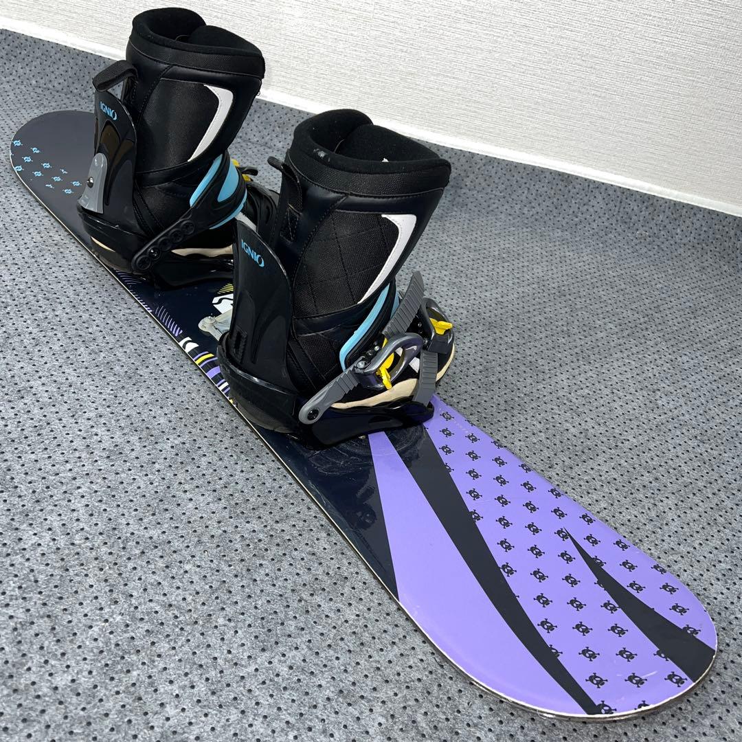 使用感あり キッズスノーボード 110cm IGNIO＋バイン＋ダイヤルブーツ