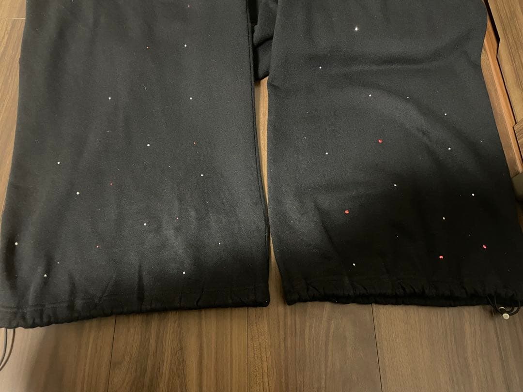 GRANCY ラインストーン デザイン レイヤード スウェット パンツ L