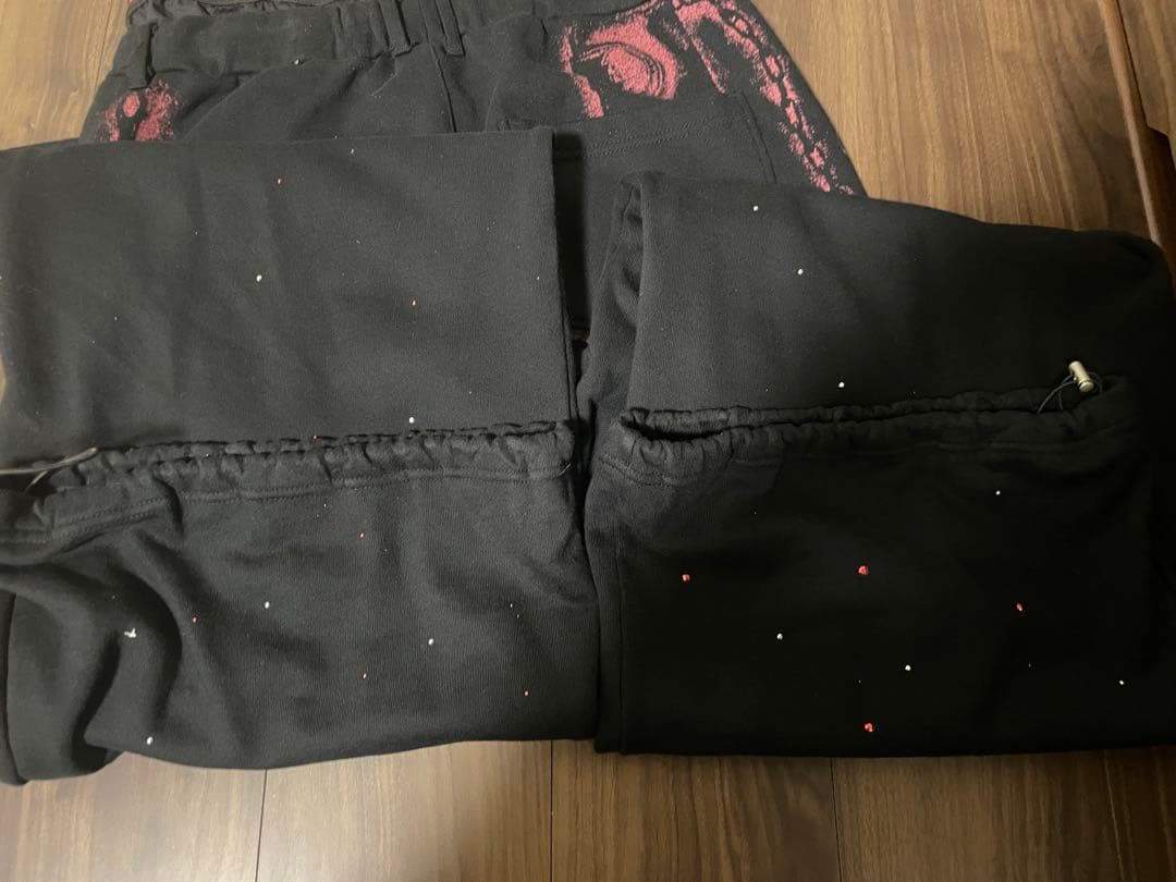 GRANCY ラインストーン デザイン レイヤード スウェット パンツ L