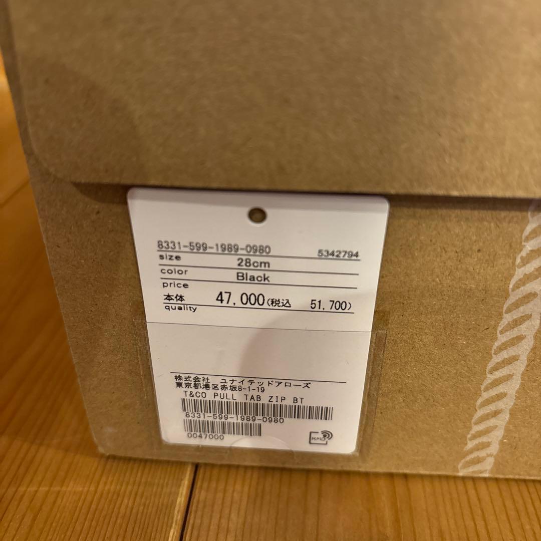 Tomo&Co COW LEATHER BOOTS BLK28 美品