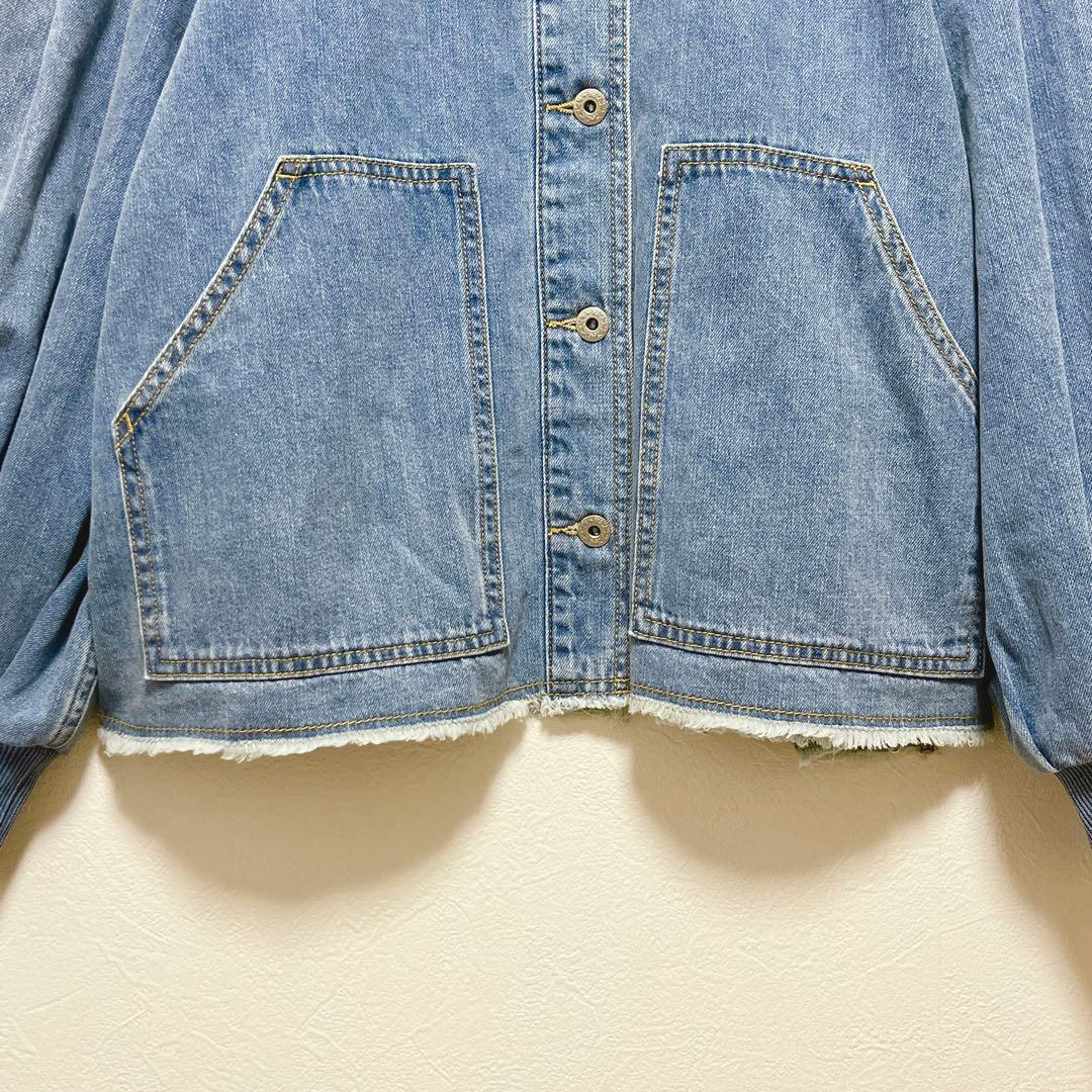 【ビアズリー】FRIPIER パフ袖カバーオールデニムジャケット/良品