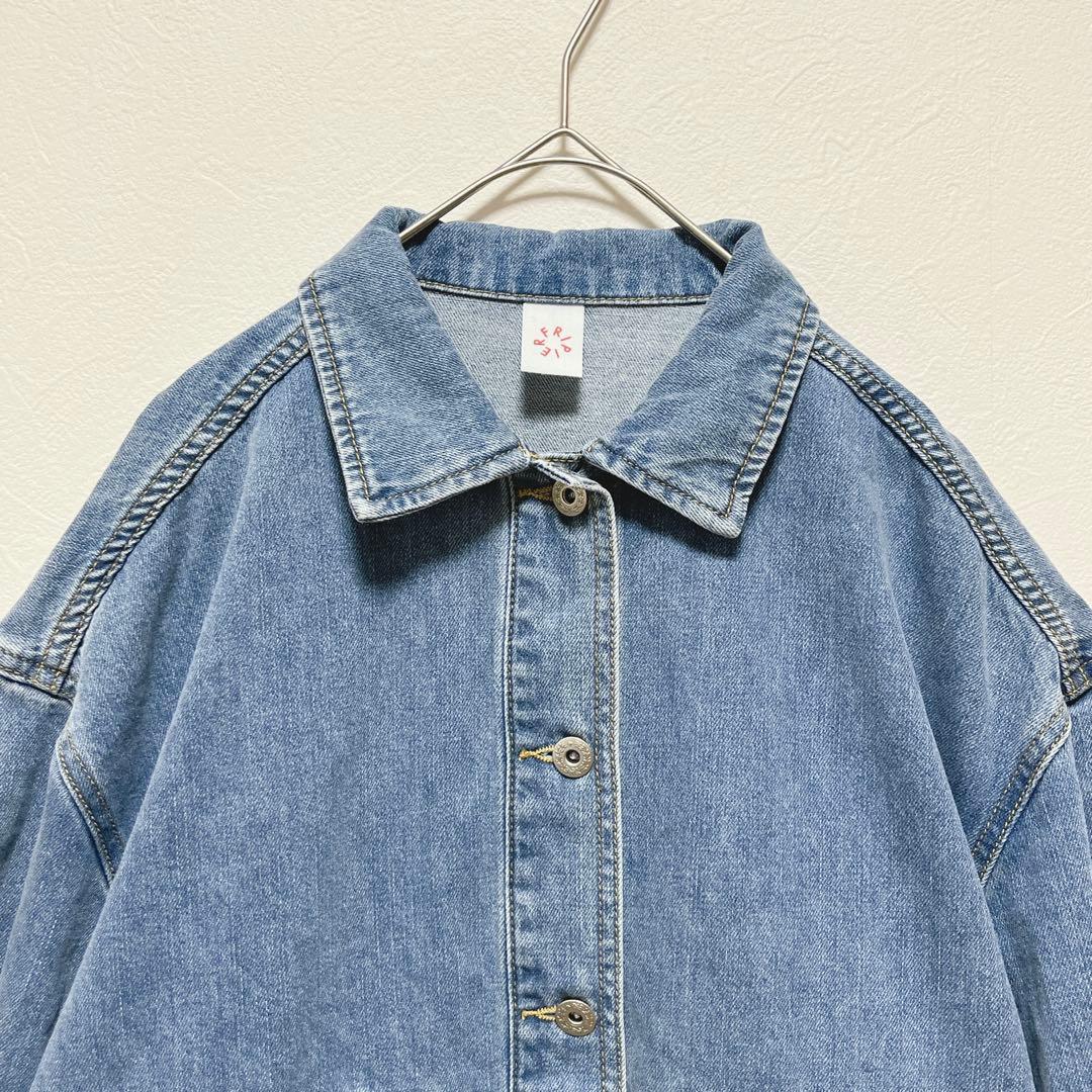 【ビアズリー】FRIPIER パフ袖カバーオールデニムジャケット/良品