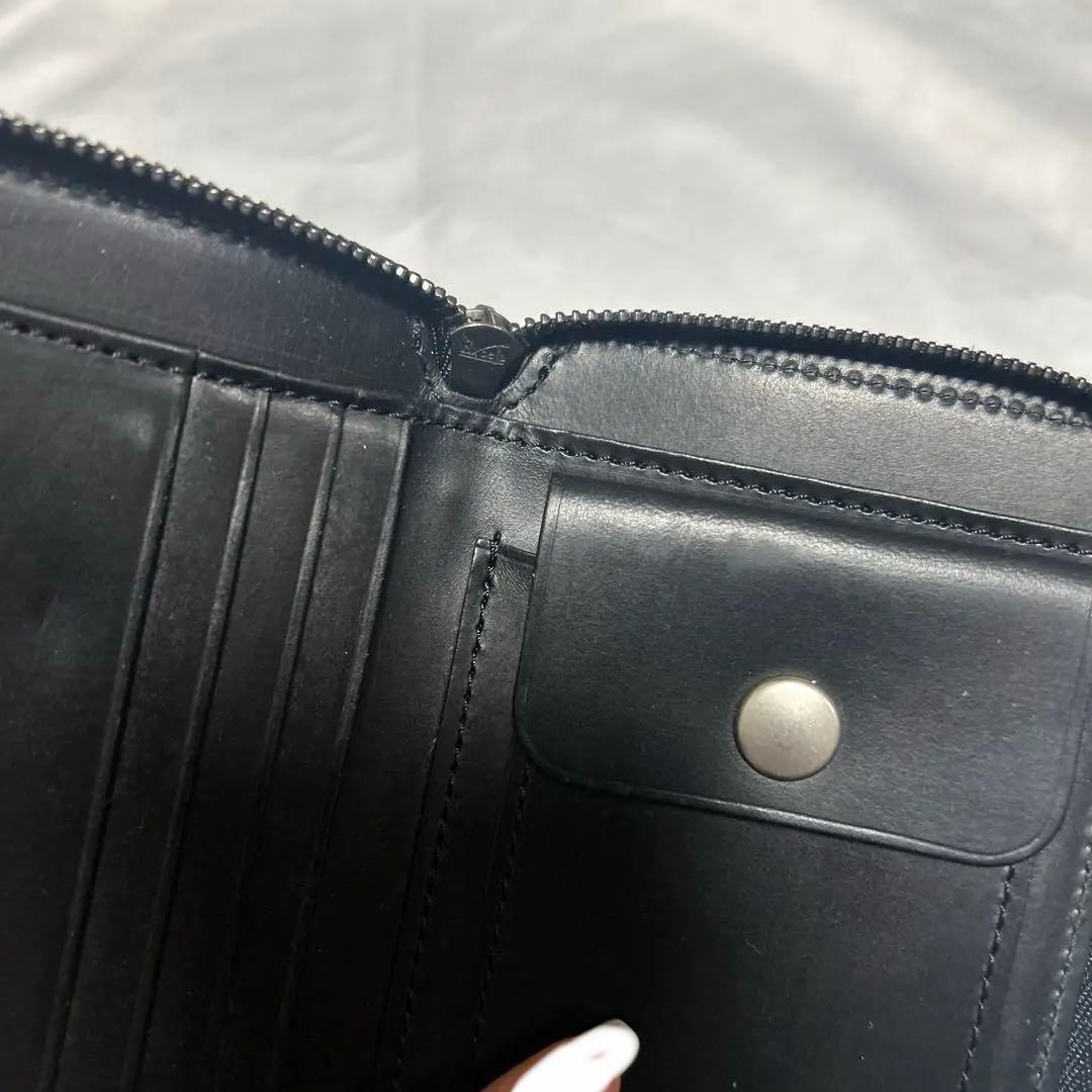 MARGARET HOWELLレザー二つ折り財布 ジッパー付き