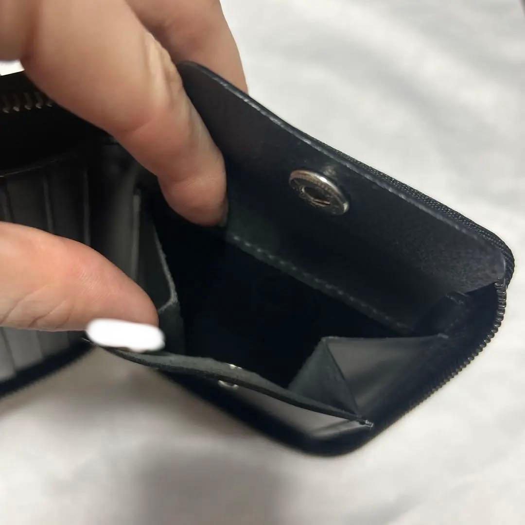 MARGARET HOWELLレザー二つ折り財布 ジッパー付き