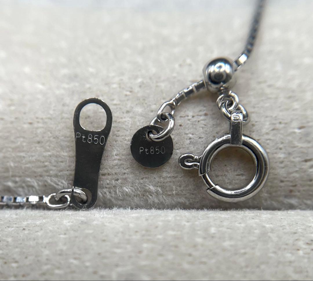 JZ11★pt850 長45cm 幅0.6mm 調整可能 ベネチアン