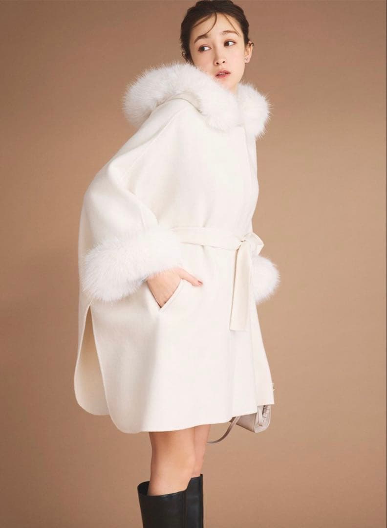 【セルフォード】ファーポンチョコート