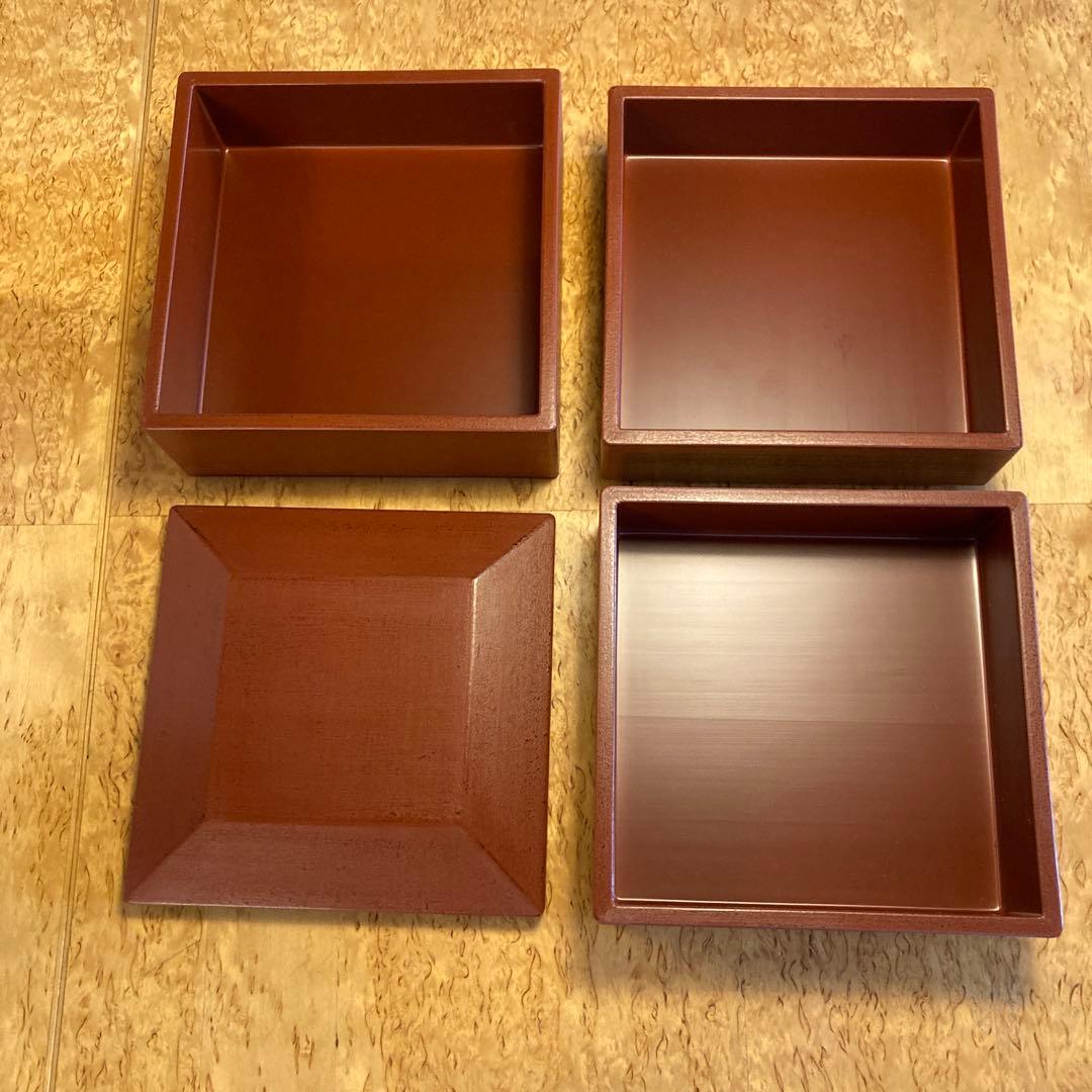 赤木明登　　重箱赤　3段