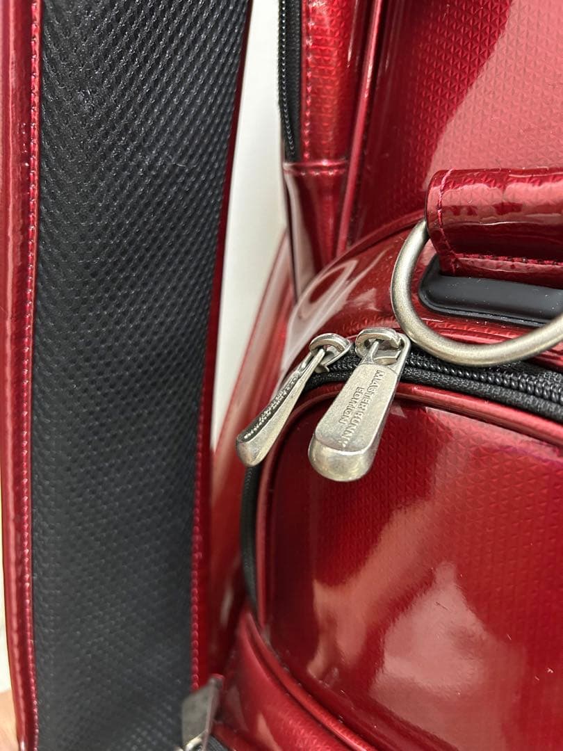 美品　マスターバニー　ツアーレッド　キャディバッグ　ヘッドカバー　エナメル　６点