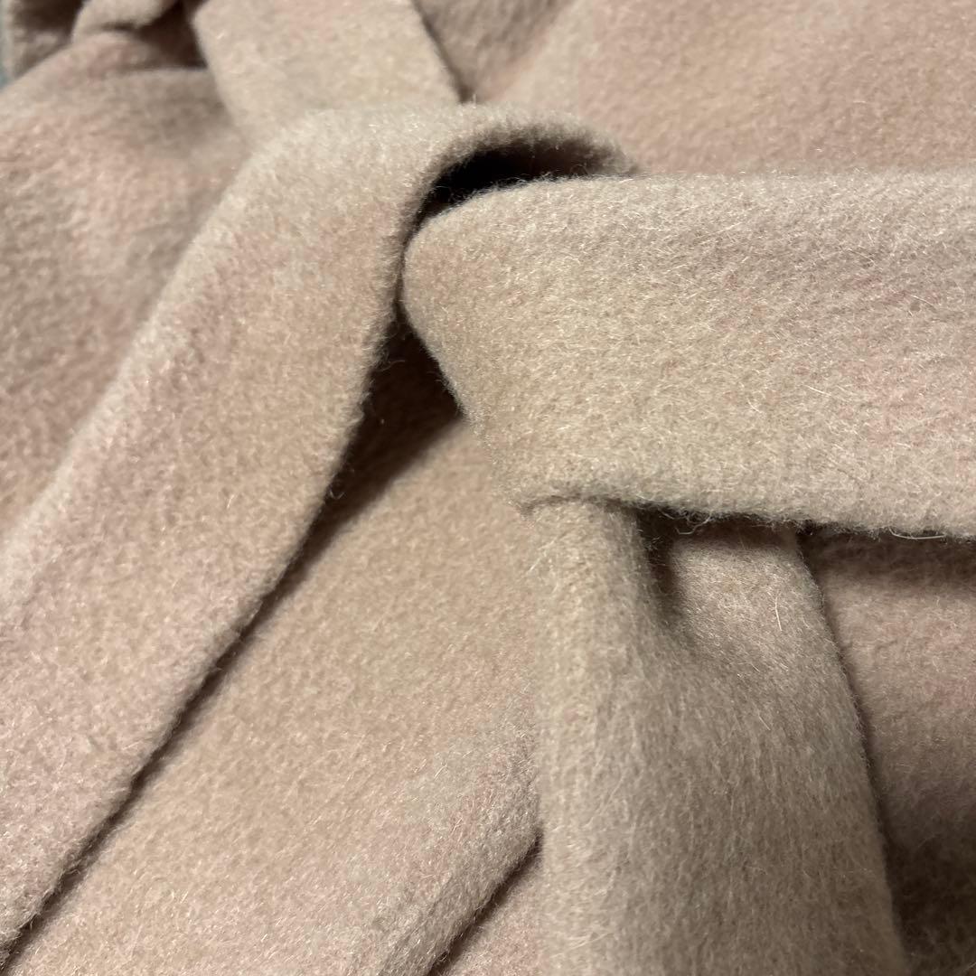 【美品】モヘアロングガウンコート、Whim Gazette大草直子コラボ腰ベルト