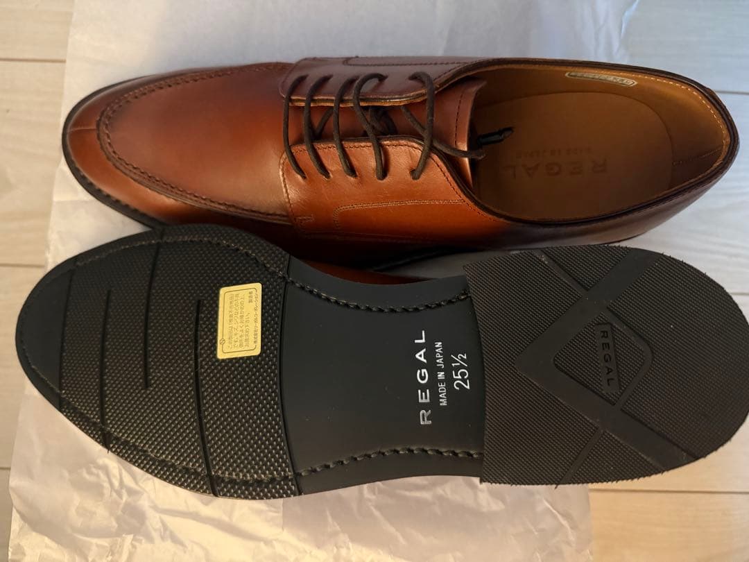 REGAL ブラウン ドレスシューズ　メンズ革靴25.5cm 日本製