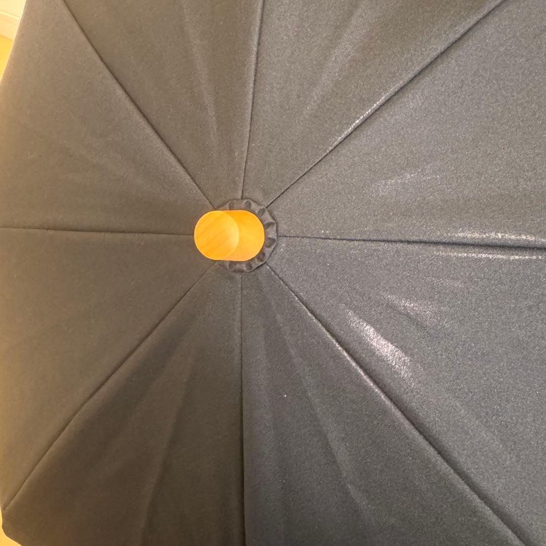 サンバリア 折りたたみ日傘 ２段折 フリル ブラック