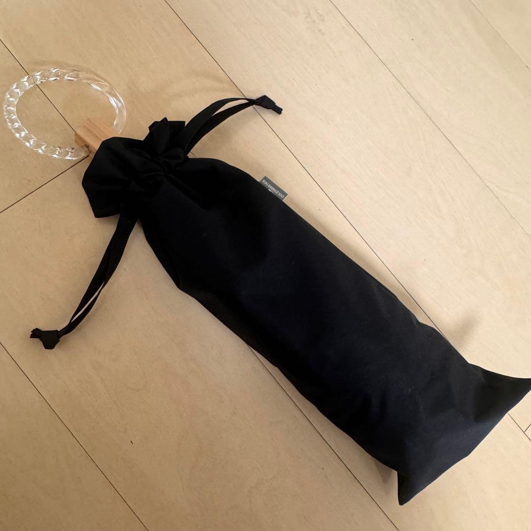 サンバリア 折りたたみ日傘 ２段折 フリル ブラック