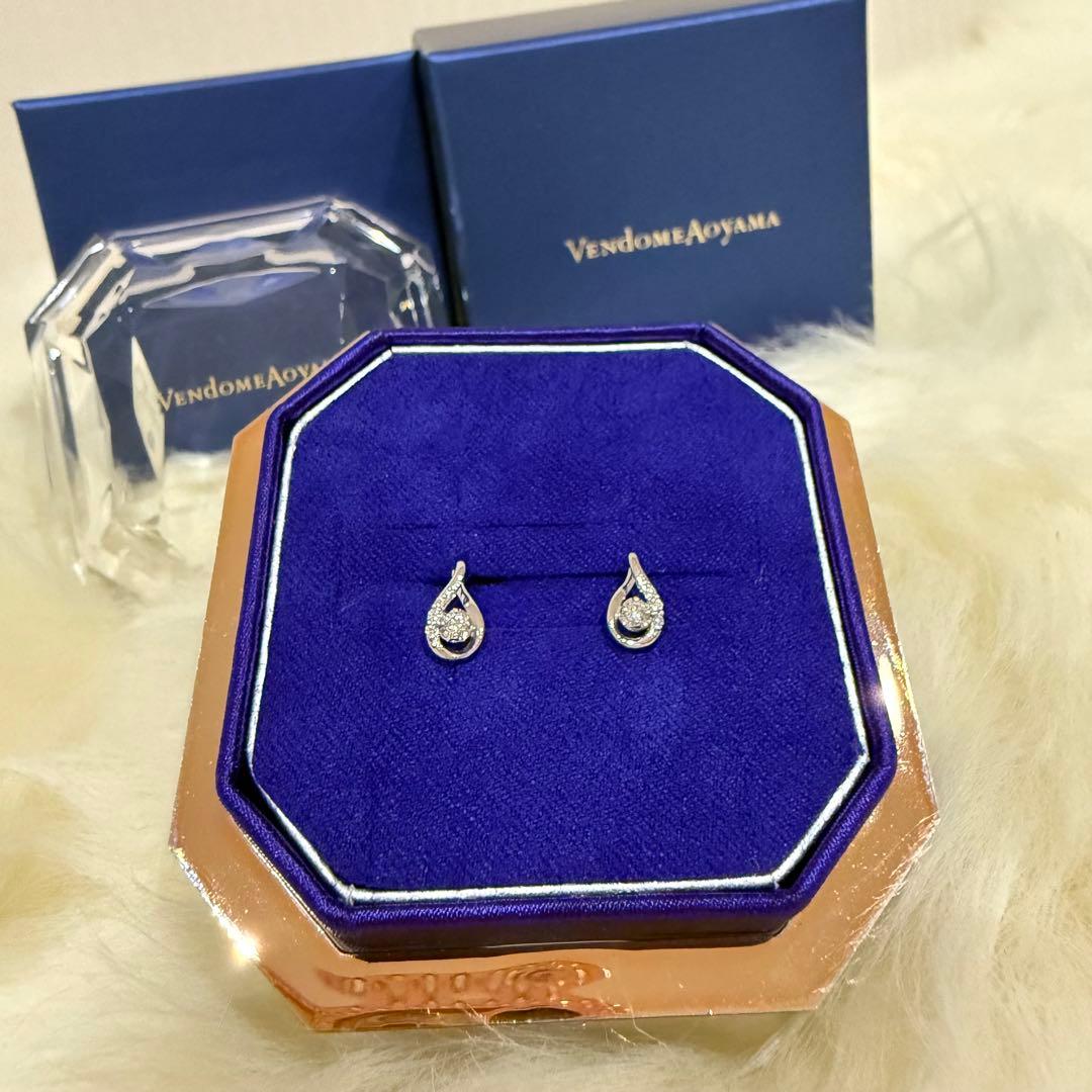 VENDOME AOYAMA雫ダイヤモンド PT950ピアス