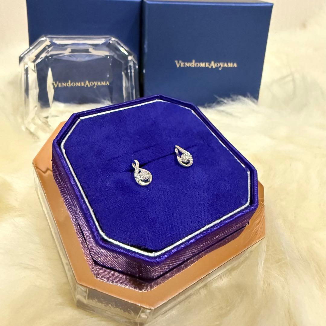 VENDOME AOYAMA雫ダイヤモンド PT950ピアス