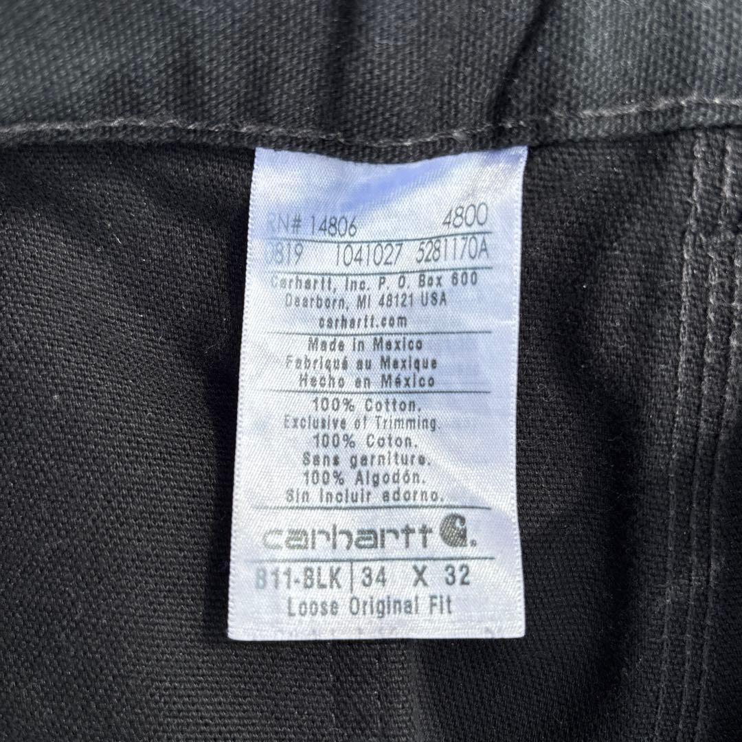 カーハート　ブラック ペインターパンツ carhartt ダック地