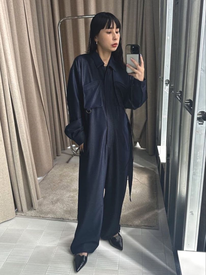 サロペット・オーバーオール・オールインワン ameri vintage SHINY DENIM LIKE ROMPERS