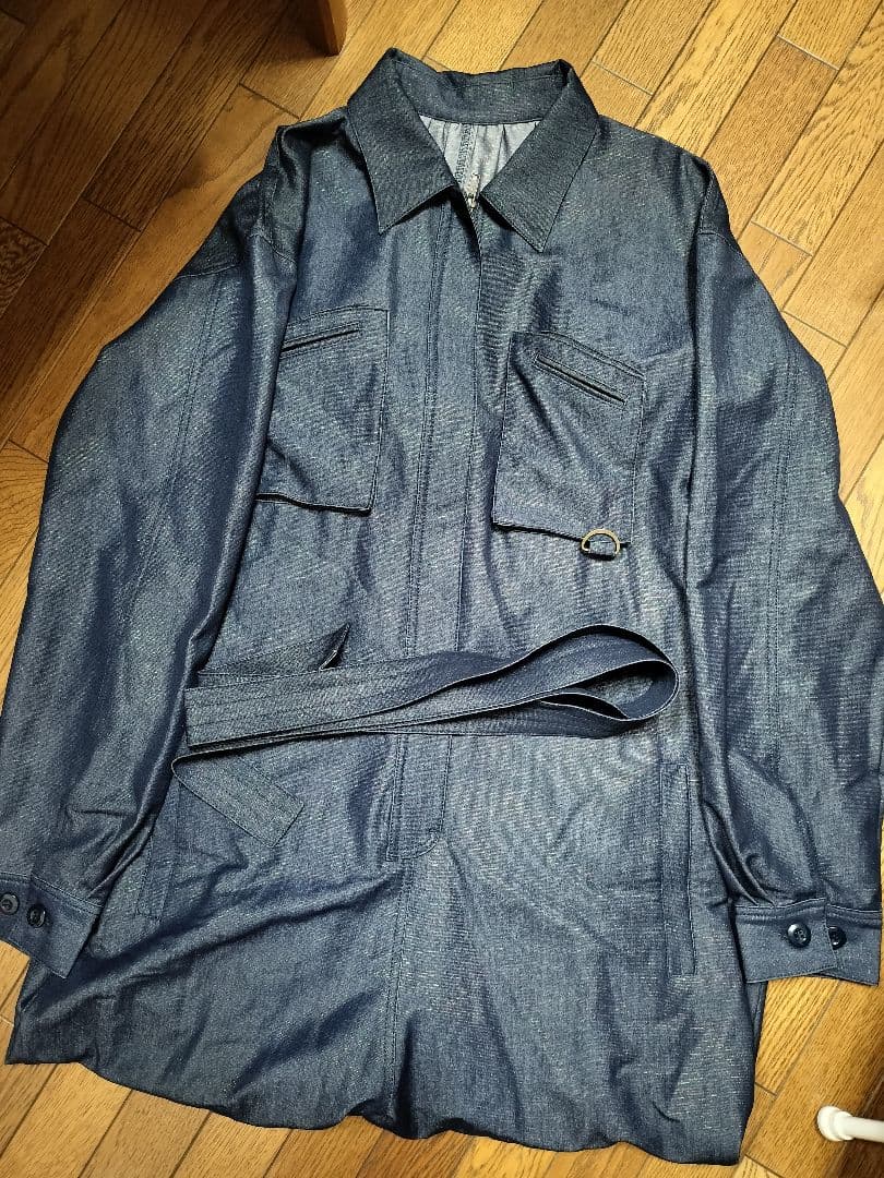 サロペット・オーバーオール・オールインワン ameri vintage SHINY DENIM LIKE ROMPERS