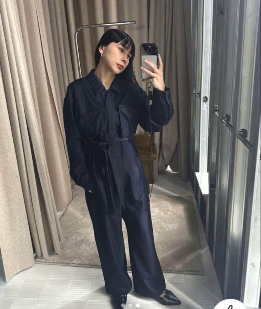 サロペット・オーバーオール・オールインワン ameri vintage SHINY DENIM LIKE ROMPERS