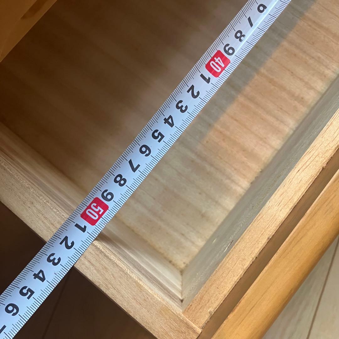 【値下げ】ナチュラルウッド 2ドア衣装ダンス ミラー　3引出し付き　木製　温かみ