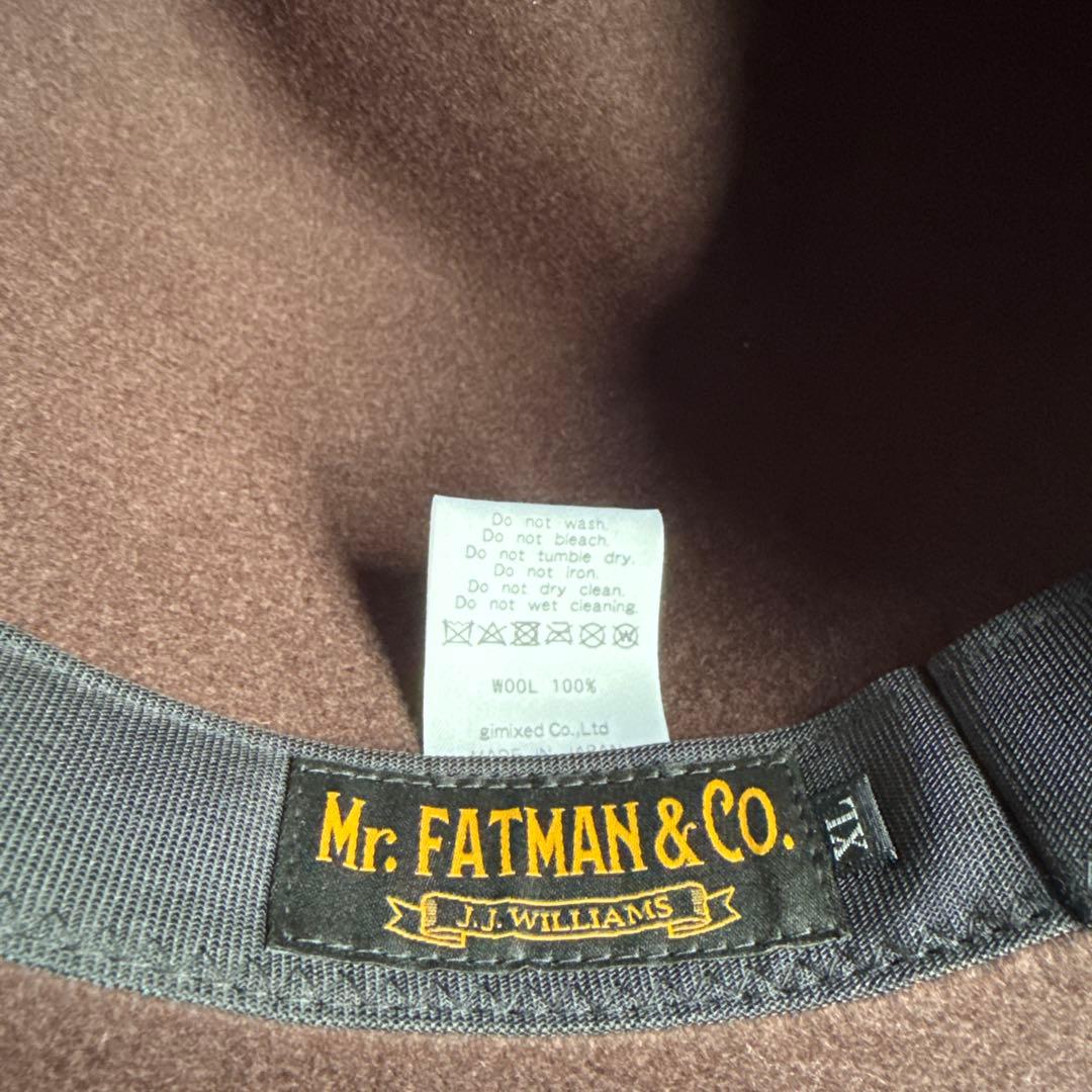 超美品　日本製　Mr. FATMAN&CO. ブラウンウールハット XL
