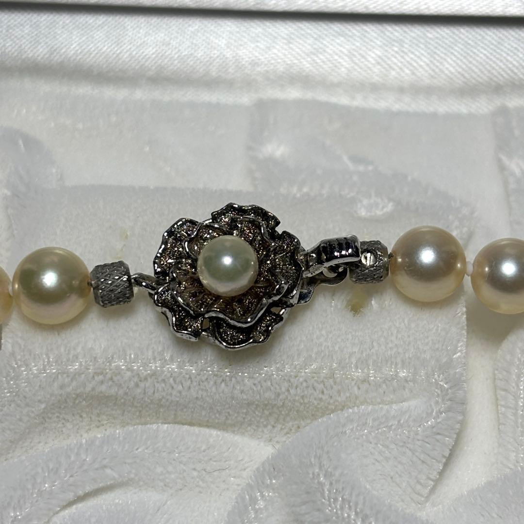 【テリ強】あこや真珠 7.0-7.5mm 46cm 34.1g ネックレス