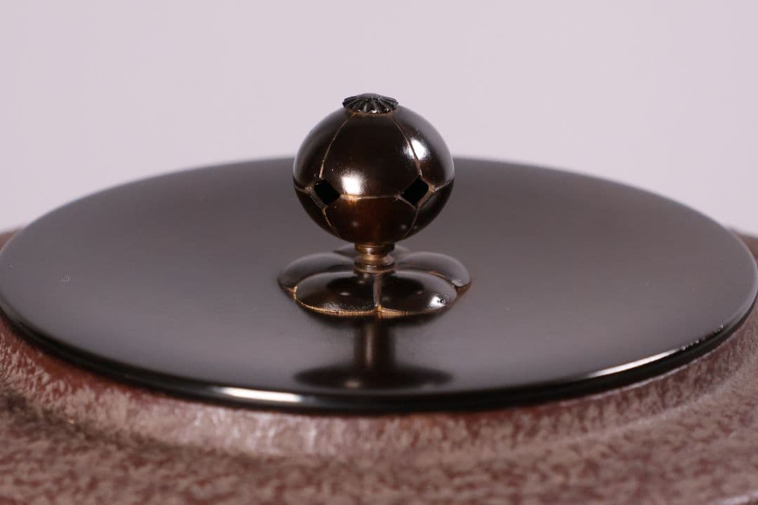 茶道具 釜師・佐藤清光 砂鉄 筒釜 共箱 風炉釜 吊釜 鉄釜【MA526】