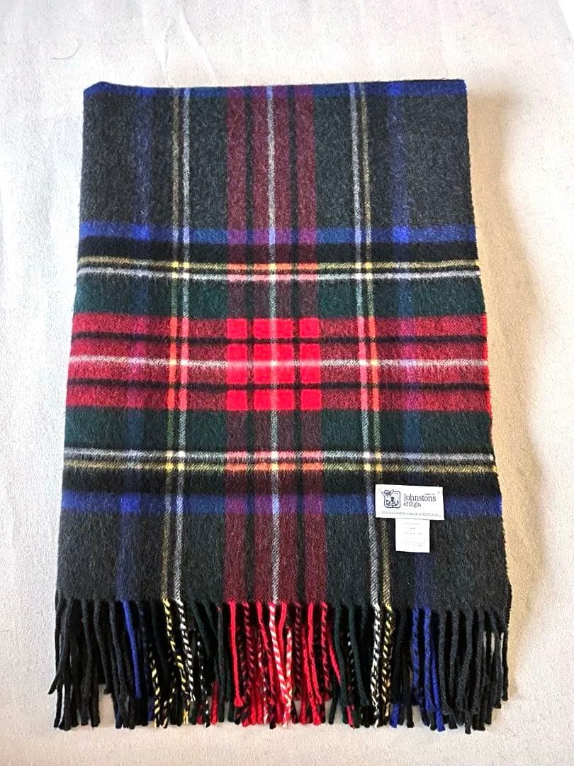 【国内正規品】ジョンストンズ　カシミア100% 大判ストール　チャコール