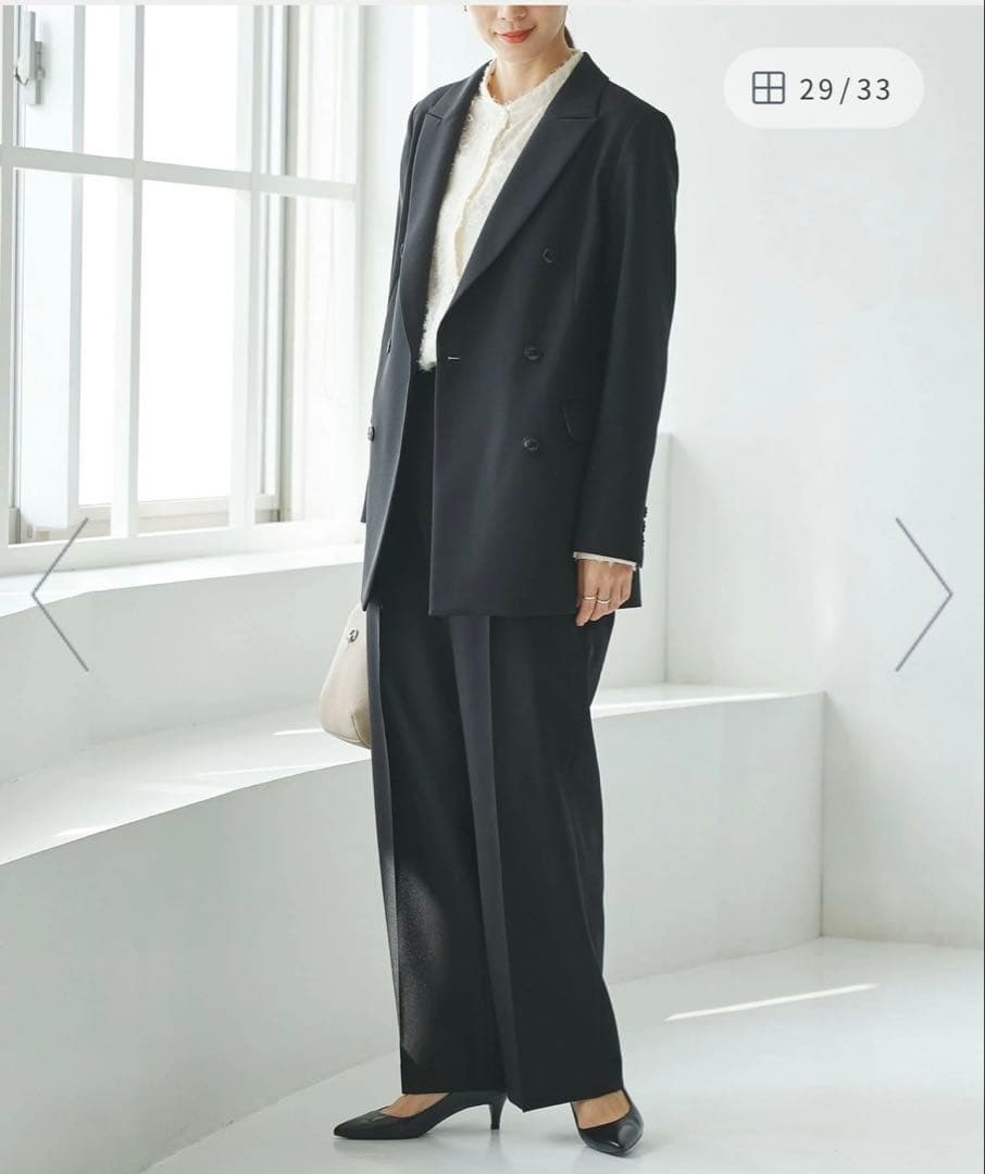 極美品　アーバンリサーチ ダブルブレストブレザージャケット ブラック