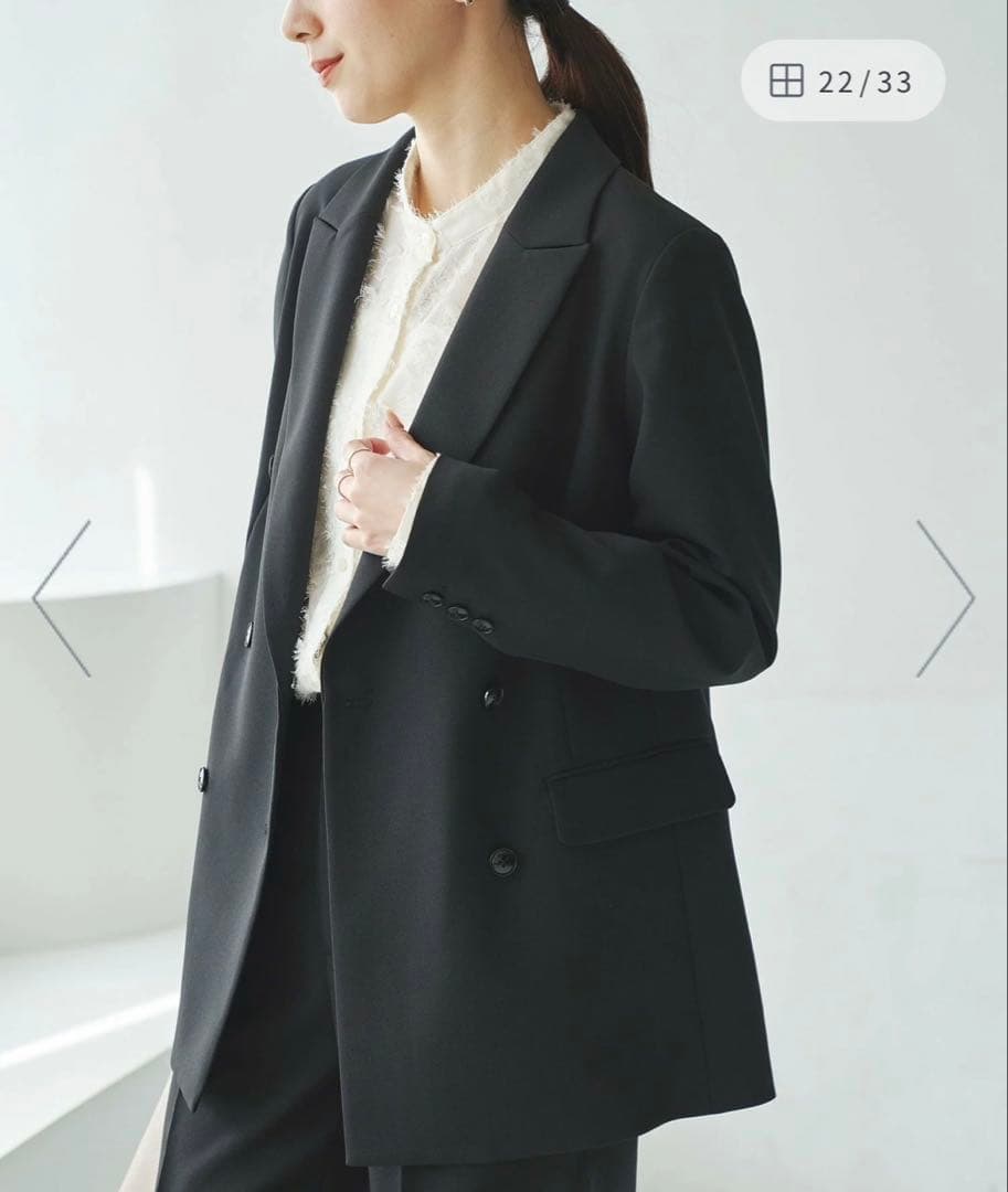 極美品　アーバンリサーチ ダブルブレストブレザージャケット ブラック