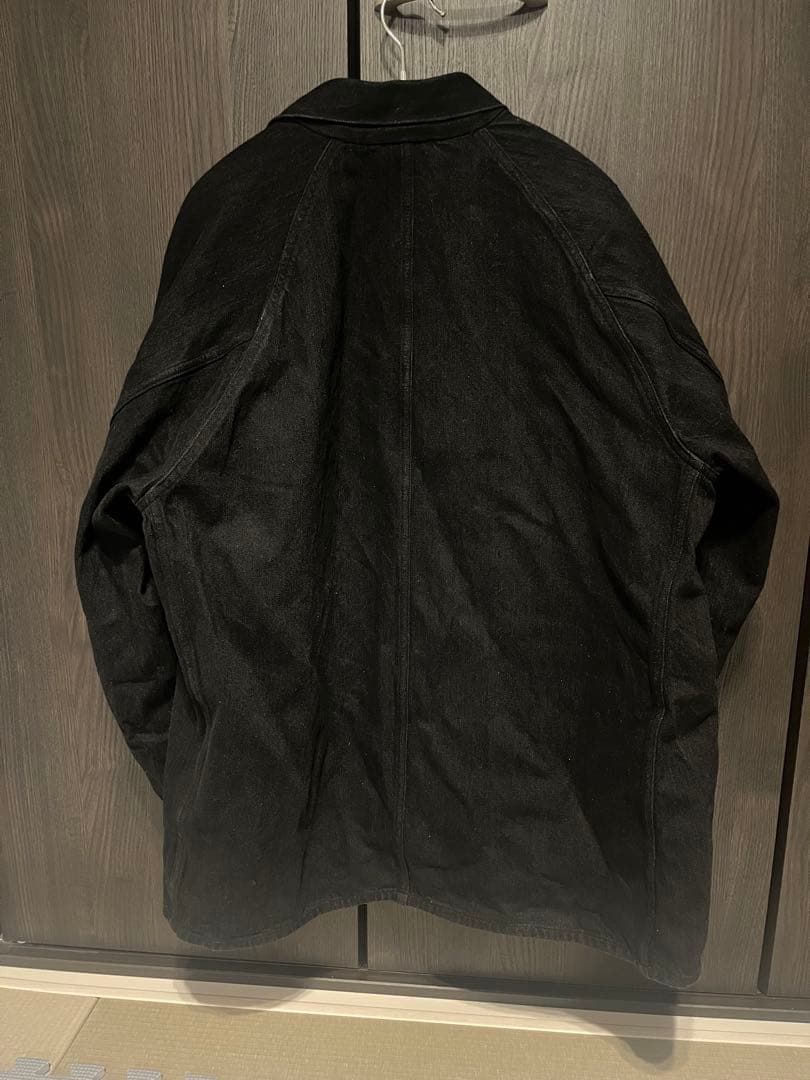 COMOLI デニムワークジャケット (Y03-01002) ブラック サイズ2