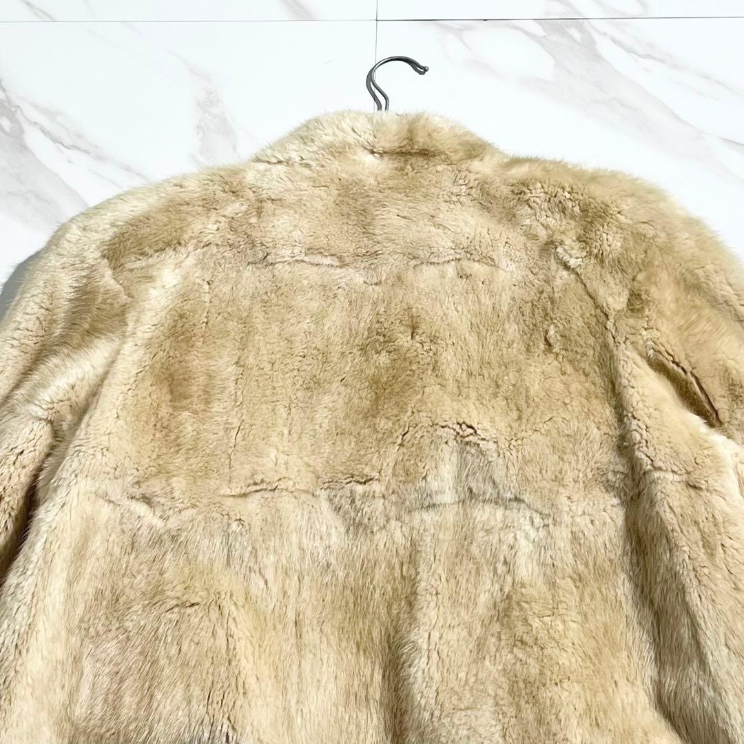 希少✨ パールミンク ファーコート ハーフ丈 ストリングコード L相当 本毛皮